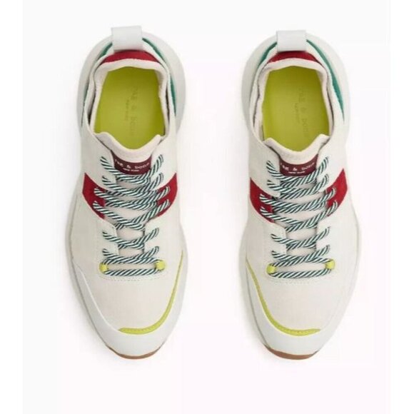 Rag & Bone Womens‎ Manston Runner Chunky Sole Sneakers Beige/Multi Color Suede & - Picture 3 of 13